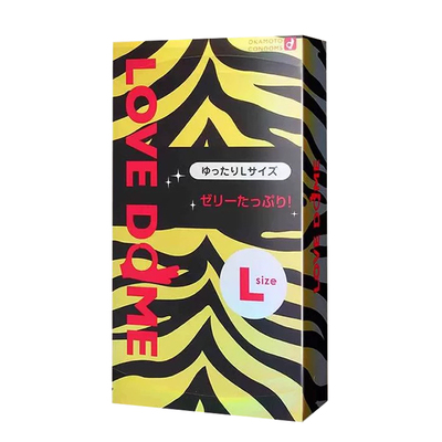 okamoto冈本避孕套lovedome虎纹款润滑亲肤L码安全套正品大号12只