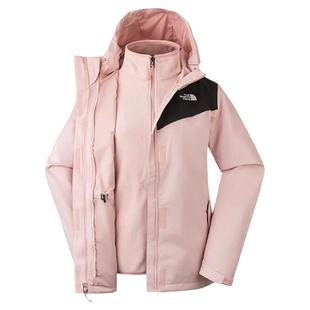 TheNorthFace北面冲锋衣女款北面三合一冲锋衣防水粉色内胆新8HM6