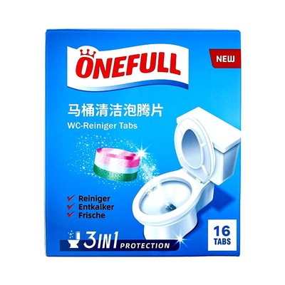 onefull马桶清洁泡腾片16粒盒装