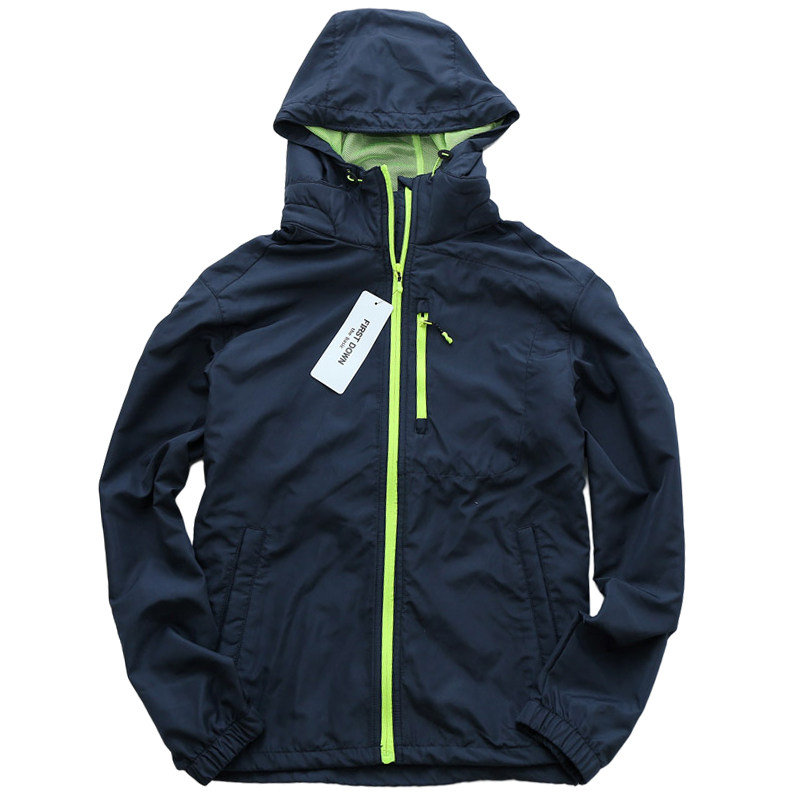 酷宝外贸 便携多袋 男士户外薄运动外套连帽皮肤卫衣防晒夹克风衣