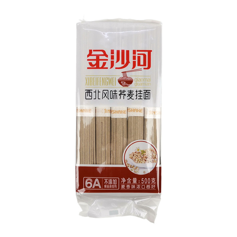 正品金沙河风味荞麦挂面扁干面条