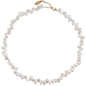 天然淡水巴洛克珍珠项链巴黎设计师异形轻奢高级感小众简约锁骨链