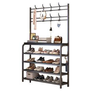 鞋帽架挂衣架多层一体家用门口鞋架子卧室客厅收纳置物架简易鞋柜