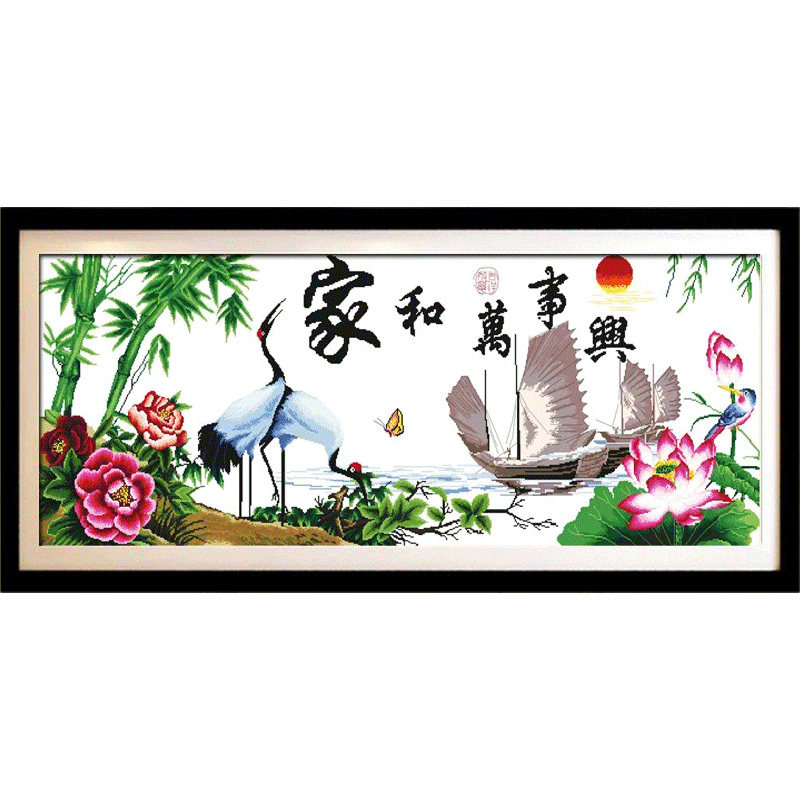 已绣好成品纯棉水洗可裱框发货