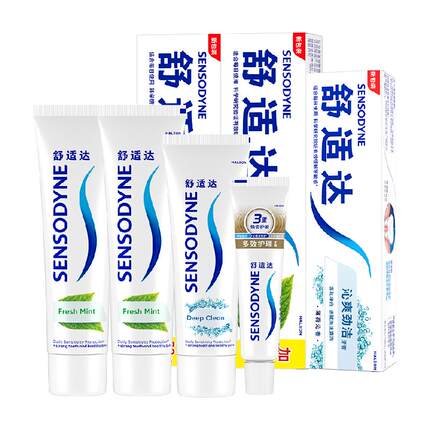 舒适达抗敏感牙膏成人含氟薄荷沁