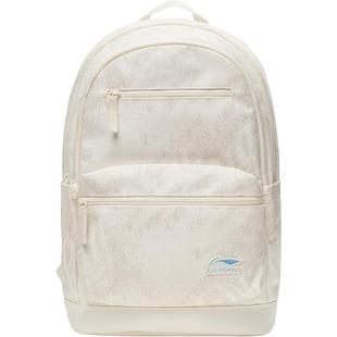 李宁双肩包男女官方容量大学生书包满印背包户外通勤旅行运动包包