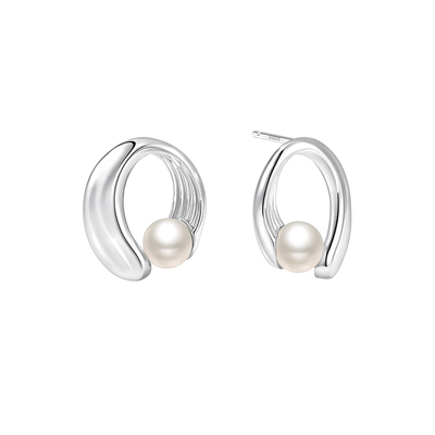 Onchic漩涡耳钉时尚百搭贝珠