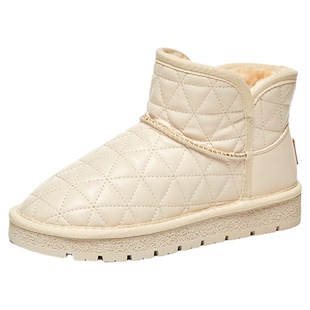 大东雪地靴女鞋冬季简约休闲平底圆头套脚保暖短靴鞋1759