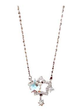 银奥999足银十字链女生项链