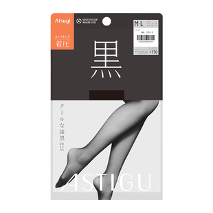 ATSUGI/厚木夏日薄款性感舒适压力显瘦紧致原黑丝袜黑丝 黑AP6014