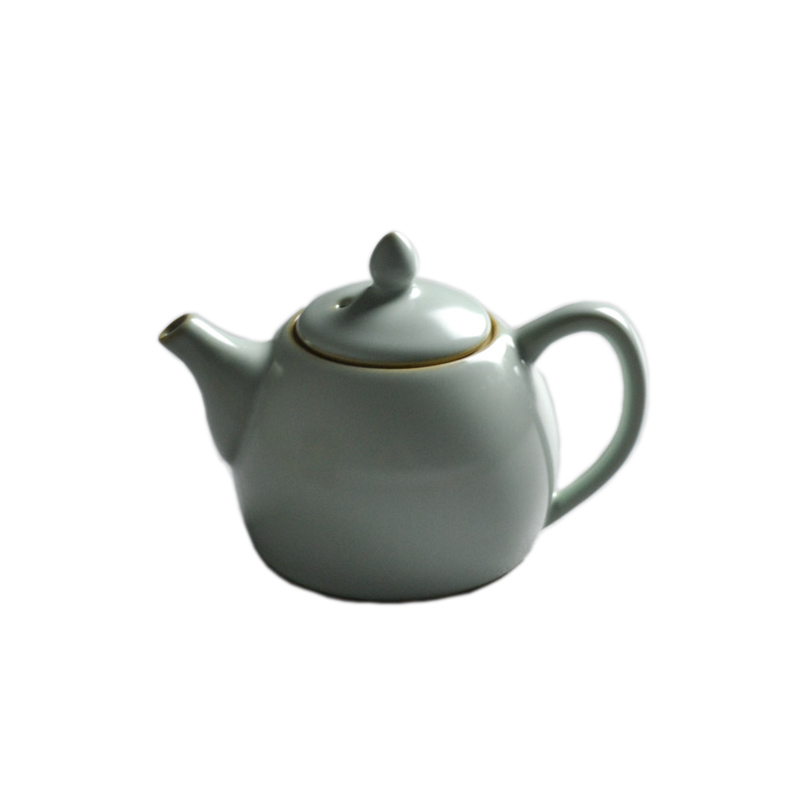 聚寶龍汝瓷茶具汝窯開片吉祥壺茶壺天青釉泡茶壺釉質(zhì)溫潤汝瓷茶器