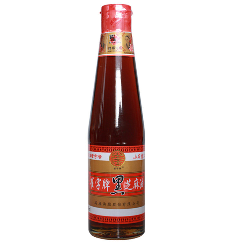 崔字牌纯黑芝麻小磨香油448ml2瓶月子油火锅凉拌中华老字号