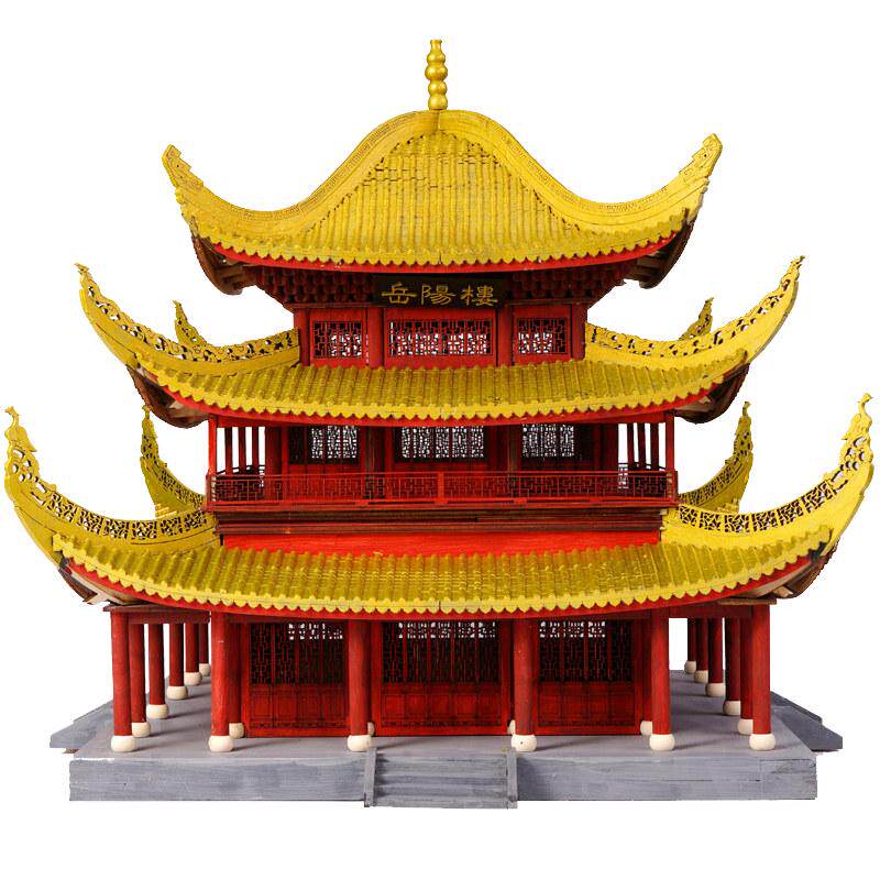 diy仿古风益智榫卯亭子建筑模型
