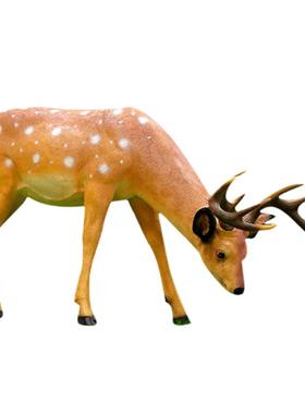 仿真梅花鹿玻璃钢摆件