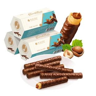 （百亿补贴)金帝珍爱榛仁夹心巧克力棒156g休闲零食礼物