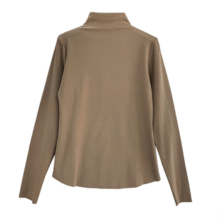 秋冬2026新款半高领元熙打底衫女装内搭修身长袖高级感堆堆领上衣