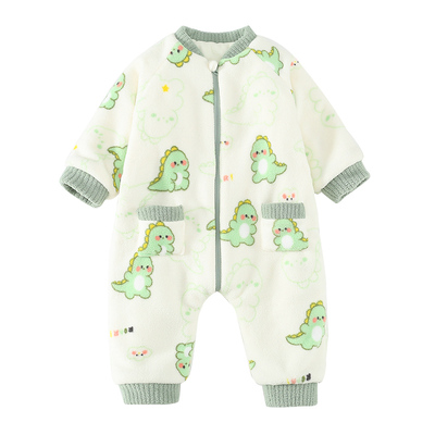 儿童连体衣三层夹棉冬季加厚