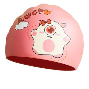 儿童泳帽女童可爱卡通硅胶男童专业护耳防水不勒头加大成人游泳帽