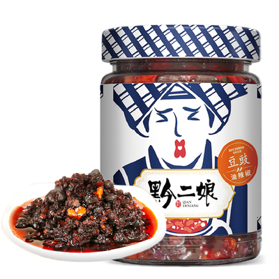 贵州黔二娘豆豉油辣椒拌饭酱食品