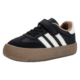 真皮儿童软底运动鞋2025秋冬季女童加绒加厚二棉鞋男童保暖运动鞋