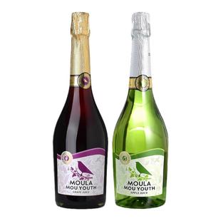 慕拉0度无酒精起泡葡萄汁无醇葡萄酒女士气泡果酒饮料甜型红酒