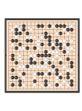 磁性五子棋围棋子儿童初学套装小学生带磁性19路标准磁石折叠棋盘