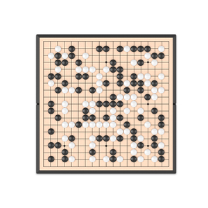 磁性五子棋围棋子儿童初学套装小学生带磁性19路标准磁石折叠棋盘