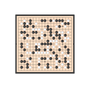 磁性五子棋围棋子儿童初学套装小学生带磁性19路标准磁石折叠棋盘