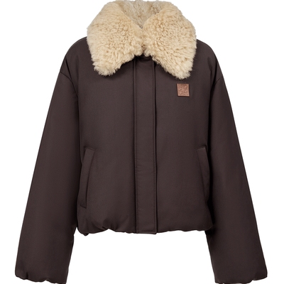 VeroModa短款可拆卸毛领羽绒服