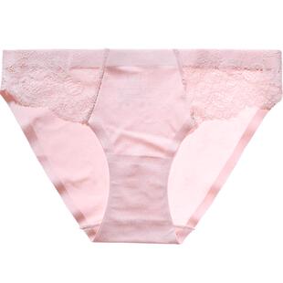 夏娃之秀新品甜美蕾丝性感舒适无痕夏天抗菌中腰收腹提臀女士内裤