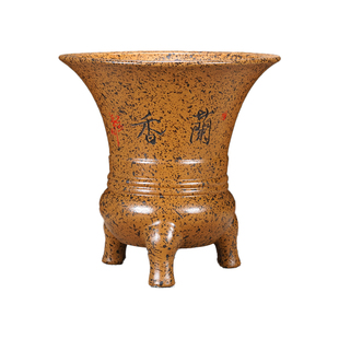 宜兴紫砂花盆精品高温喇叭口君子兰花绿植盆栽金弹子发财树造景盆