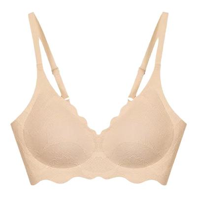 华家桑蚕丝花面无钢圈果冻条文胸