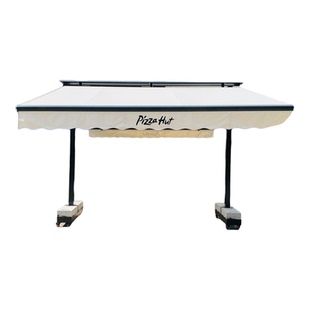 户外遮阳棚别墅庭院阳台商业街双开伸缩雨蓬曲臂伸缩蓬法式厚雨棚