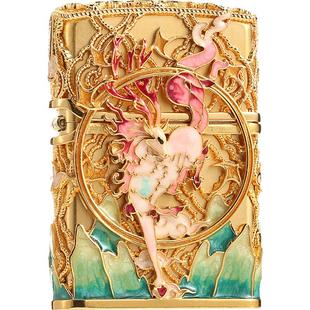 ZIPPO打火机 一鹿相伴镀金夜光珐琅限量生日礼物送男友高颜值礼物