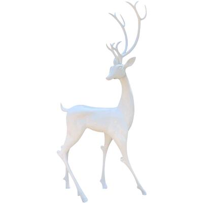 户外草坪仿真玻璃钢梅花鹿雕塑