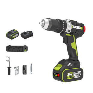 威克士150牛米大扭矩冲击钻WU377冰钻冬钓锂电电钻大功率电动工具