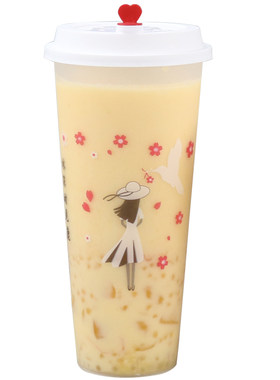 磨砂冷热通用硬塑料奶茶杯
