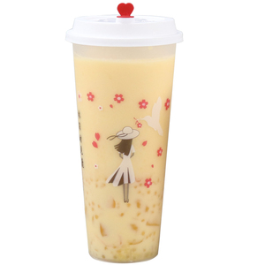 磨砂冷热通用硬塑料奶茶杯