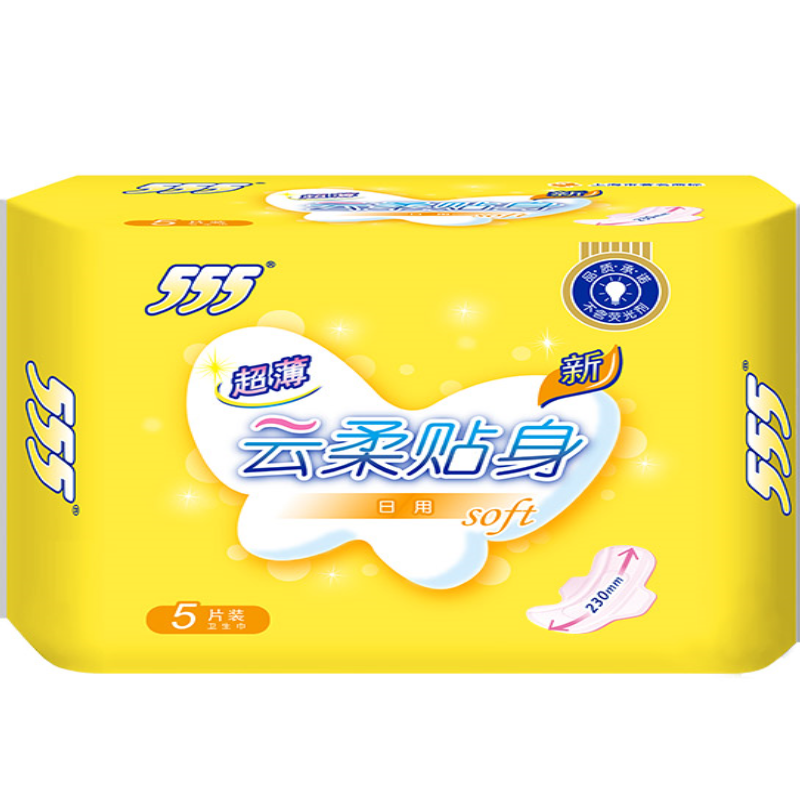 三五555卫生巾女整箱批特价日用装100片20包柔棉柔姨妈巾学生超薄