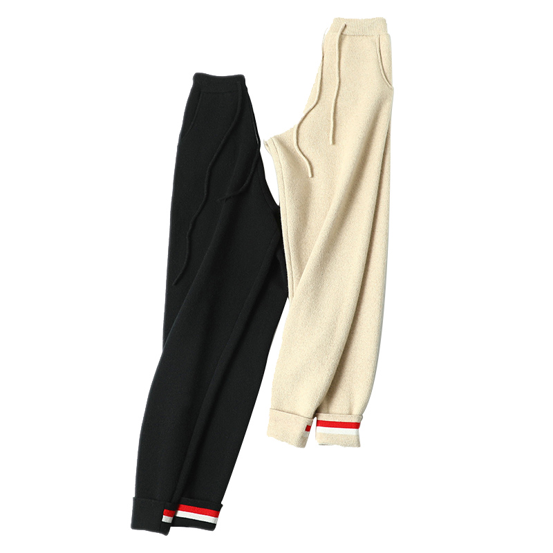 Chao级赞！有型有腔调 加厚！羊绒裤子女外穿显瘦潮流休闲哈伦裤