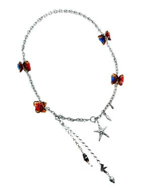 conceptofskin大地之狮2025夏季海边主题配饰 双生花盛开项链