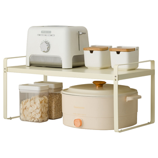 碗碟收纳架可伸缩厨房置物架台面橱柜内隔板分层架调料架碗架锅架