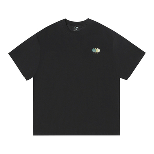 250g重磅HEEMKIZOO防晒凉感日系复古刺绣夏季休闲宽松短袖T恤男潮