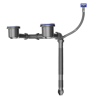 厨房洗菜盆双槽下水管全套配件