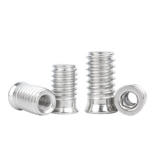304不锈钢内外牙螺母家具螺帽沉头内六角预埋件螺丝帽M4M5M6M8m10