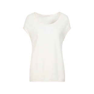 商场同款naivee纳薇25秋新款知性松弛感包肩针织舒爽冰麻纱短袖女