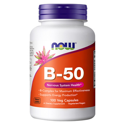 NOWfoods诺奥复合维生素B族B50美国进口B7B12叶酸烟酸B100缓释片