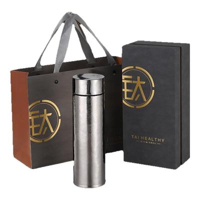 纯钛保温杯泡焖茶杯双层钛杯养生水杯茶水分离商务办公茶钛杯