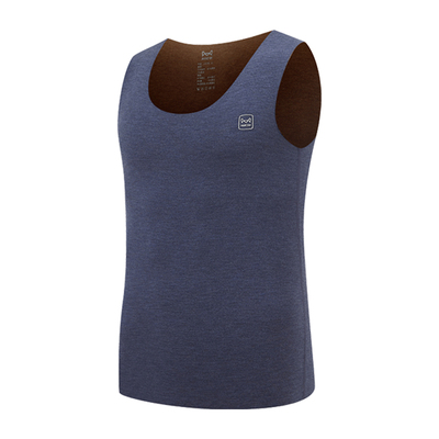 猫人驼绒蚕丝男士保暖背心