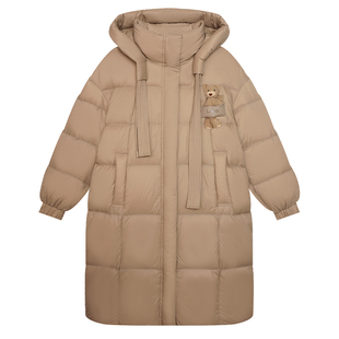 【商场同款】LALABOBO中长款羽绒服25年冬新潮原创奶油风保暖外套